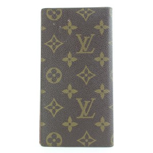 Louis Vuitton Monogram Long Checkbook Bifold Wallet 295lvs217