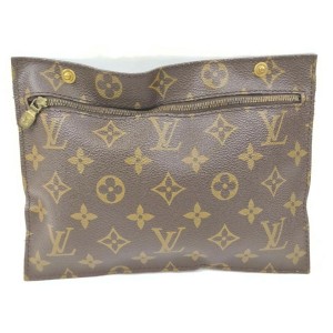 Louis Vuitton Monogram Randonnee Pouch Clutch Pochette Bag 862648