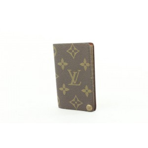 Louis Vuitton Monogram Porte Cartes Billets Card Holer Wallet Case 512lvs68