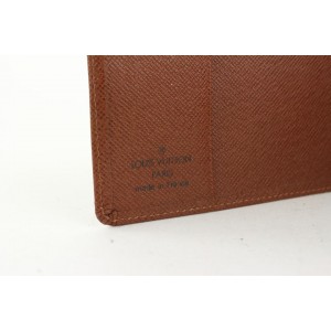Louis Vuitton Brown Taiga Leather Card Holder Wallet case 546lvs611