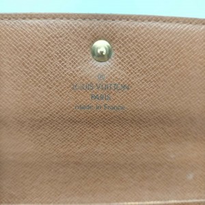 Louis Vuitton Monogram  Porte Tresor Etui Papier Wallet Trifold Purse 861450
