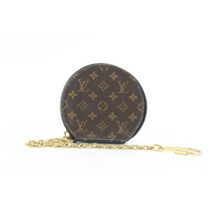 Louis Vuitton Brown x Black Micro Boite Chapeau Chain Pouch Bag Charm 242lvs212