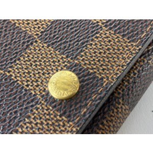 Louis Vuitton Damier Ebene Compact Snap Zippy Wallet Zip Around 25lvs422