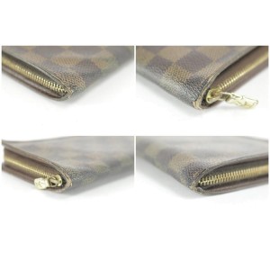 Louis Vuitton Damier Ebene Zippy Wallet Zip Around Long 6LK1210