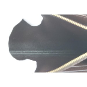 Louis Vuitton Ebene Brown Monogram Mini Lin Zippy Wallet Zip Around 2lvs17