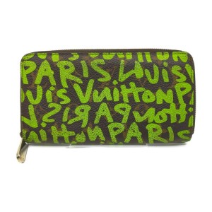 Louis Vuitton Neon Green Stephen Sprouse Graffiti Long Zippy