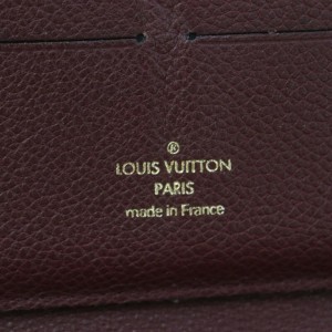 Louis Vuitton Bordeaux Empreinte Leather Monogram Zippy Wallet Zip Around 862064
