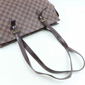 Louis Vuitton Chelsea Damier Ebene Zip Tote 870449 Brown Coated Canvas  Shoulder Bag, Louis Vuitton