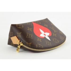 Louis Vuitton Game On Monogram Heart Cosmetic Pouch Make Up Case 20LVS1210