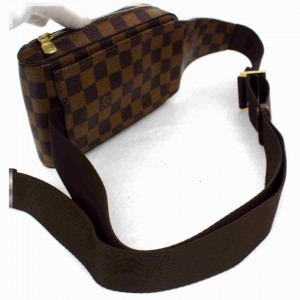 Louis Vuitton Damier Ebene Geronimos Body Bag Fanny Pack Waist Pouch Belt  858009