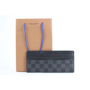 Louis Vuitton Damier Graphite Long Card Case 10LT916