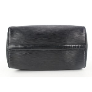 Louis Vuitton Black Epi Leather Noir Speedy 25 Boston Bag 23lvs422