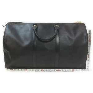 Louis Vuitton Black Epi Leather Keepall 50 Duffle bag 862432