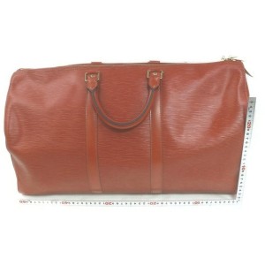 Louis Vuitton Brown Epi Leather Keepall 50 Duffle Bag MM 862242