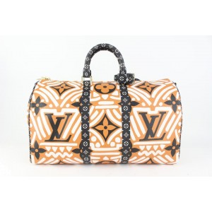 Louis Vuitton Caramel Crafty Keepall Bandouliere 45 Duffle Bag 98lv63