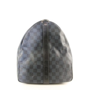 Louis Vuitton Damier Cobalt Keepall Bandouliere 55 Duffle Bag with Strap 369lvs225