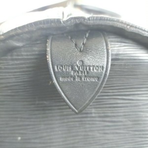 Louis Vuitton Black Epi Leather Noir Keepall 60 Duffle Bag 862474