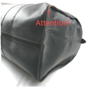 Louis Vuitton Black Epi Leather Noir Keepall 60 Duffle Bag 862474