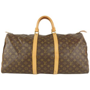 Louis Vuitton Monogram Keepall 60 Boston Duffle Bag 1019lv27
