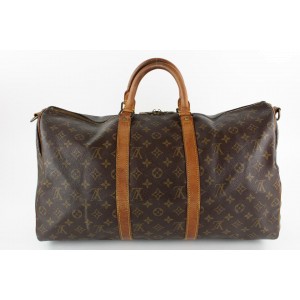 Louis Vuitton Monogram Keepall Bandouliere 50 Duffle Bag with Strap14LVS129