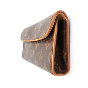Louis Vuitton Pochette Florentine Bum bag Monogram with Strap Fanny Pack  230612 Brown Coated Canvas Clutch, Louis Vuitton
