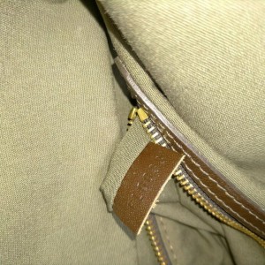 Louis Vuitton Khaki Green Mini Lin Francoise 2way Folding Tote Bag 863316