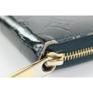 Louis Vuitton Blue Nuit Monogram Vernis Zippy Wallet Long 875lvs412