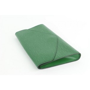 Louis Vuitton Green Epi Borneo Pochette Art Deco Envelope Clutch 18LZ1106