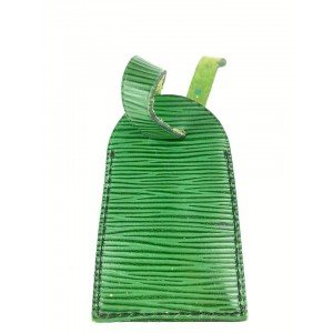 Louis Vuitton Rare Green Epi Luggage Name Tag 10lva1116