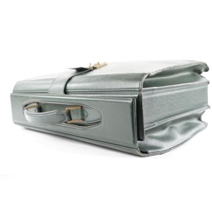 Louis Vuitton Green Taiga Leather Attache Briefcase 399lvs226