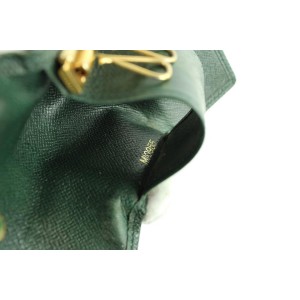 Louis Vuitton Green Taiga Leather Multicless 4 Key Holder Wallet Case 11LVA1111