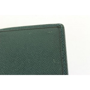 Louis Vuitton Green Taiga Leather Small Ring Agenda PM Diary Cover Book 595lvs615