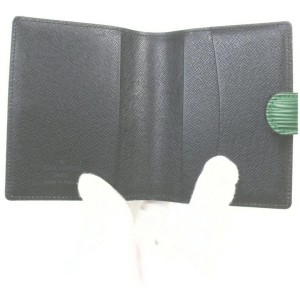 Louis Vuitton Rare Green Epi Leather Borneo Mini Agenda 863119