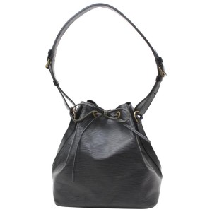 Louis Vuitton Noir Epi Leather Black  Petit Noe Hobo Bag 867337