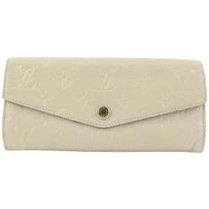 Louis Vuitton Ivory Empreinte Sarah Curieuse Long Flap Wallet 88lvs427