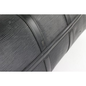 Louis Vuitton Black Epi Leather Noir Keepall 50 Duffle Bag 517lvs68