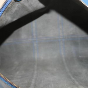 Louis Vuitton Blue Leather Epi Keepall 50 Duffle Boston Travel 860958