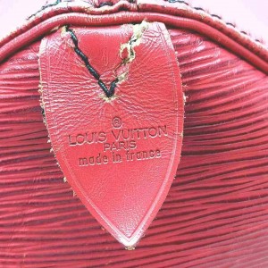 Louis Vuitton Red Epi Leather Keepall Boston Duffle PM 861500
