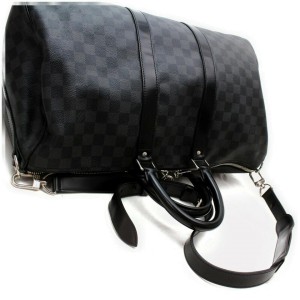 Louis Vuitton Damier Graphite Keepall Bandouliere 45 Boston Duffle with Strap 861542