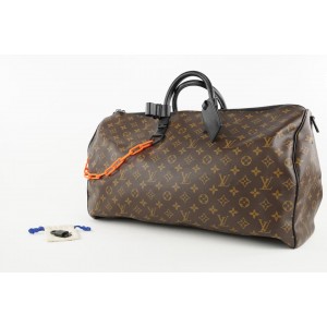 Louis+Vuitton+Keepall+Bandouliere+Duffle+50+Grey+Canvas for sale