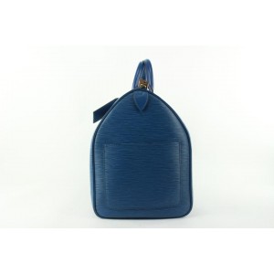 Louis Vuitton Blue Epi Leather Toledo Keepall 45 500lvs68