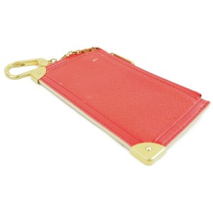 Louis Vuitton Cles Key Pouch Red Suhali Leather 859356