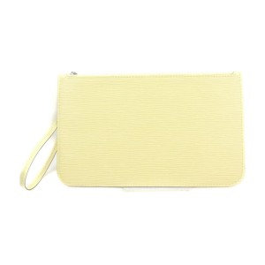 Louis Vuitton Vanilla Epi Leather Neverfull Pochette Wristlet Bag 863368