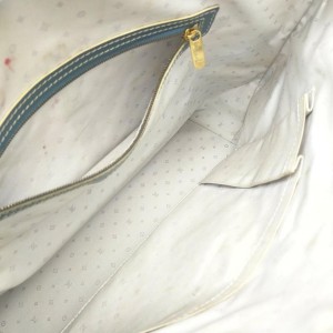 Louis Vuitton Blue Suhali Leather Lockit MM Satchel Bag 863033
