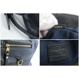 LOUIS VUITTON Lumineuse PM Monogram Empreinte Leather Shoulder Bag Bla