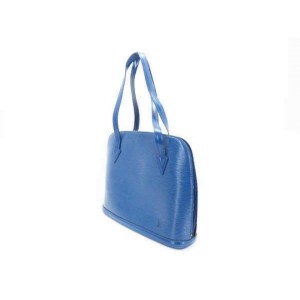 Louis Vuitton Lussac Epi Zip Tote 233517 Blue Leather Shoulder Bag, Louis  Vuitton