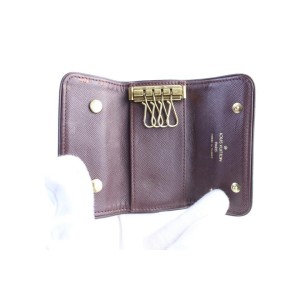 Louis Vuitton Brown Taiga Leather 6 Key Holder