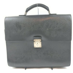 Louis Vuitton Black Taiga Leather Moskova Attache Briefcase 861253