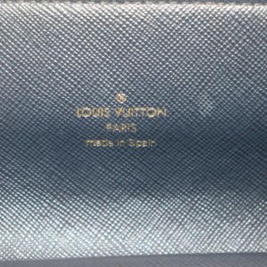 Louis Vuitton Blue Monogram MIni Lin Canvas Porte Tresor