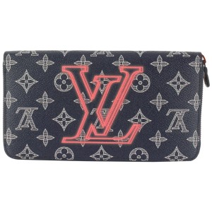 Louis Vuitton Navy Monogram Upside Down Pocket Organizer Wallet